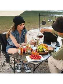 1 件（52x32 厘米）紧凑型便携式折叠椅，配有耐用钢架和牛津布，可折叠户外背包椅，适用于钓鱼、徒步旅行、野餐、露营、海滩、超轻露营椅（随机颜色） - 彩色 - 查看 4