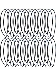 30/24/12 piezas de diademas de metal liso, marco de diadema DIY, diademas delgadas a granel para hombres y mujeres, accesorios para el cabello, diademas de color negro, plateado y dorado