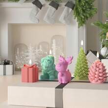 1pc Santa Claus Candle Silicone Mold DIY Gypsum Resin Mold, Suitable For Holiday Decorations And Gifts