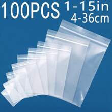 100 piezas Bolsas de plástico resellables de 4 a 30 cm, Combo de 200 piezas/300 piezas, Doble grosor de 0.062mm/2.44mil, Bolsas transparentes para joyería/regalos/aniversarios, Bolsas multifuncionales para accesorios, bolsas de almacenamiento para ropa, bolsas de vacío de plástico, bolsas transparentes autoadhesivas para envíos, viajes, almacenamiento, embalaje, regalos, cumpleaños, aniversarios, bodas