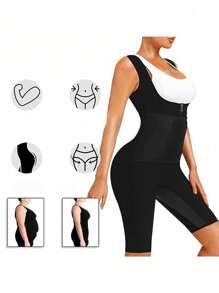 4-In-1 Women's Sauna Sweat Vest, Waist Trainer, Body Shaper, Neoprene Exercise Suit With Shorts Gym Accessories Belly Slimming Girdles, Lumbar Girdles Belly Slimming Corset