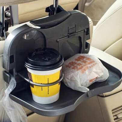 Mesa para banco traseiro de carro, porta-copos, armazenamento, mesa dobrável para carro, suporte para mesa, bandeja para bebidas, alimentos, acessórios para carro