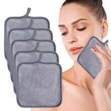 12 Pack/6/5/3/2Pcs Makeup Remover Cloths Makeup Removal Face Cleansing Cloth, Reusable Makeup Remover Pads Remove Instantly Dirt With Just Water