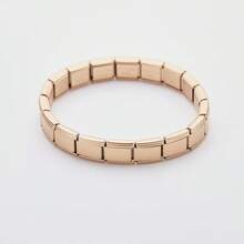 1PC Solid Color Stainless Steel Elastic Bracelet, Can Be Freely Matched And Spliced, Can Be Used As A Bracelet Or Foot Ring Etc