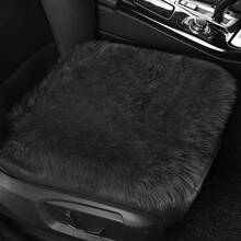 1pc Long Plush Car Seat Cushion, Soft & Warm Material, Suitable For All Seasons And Car Models