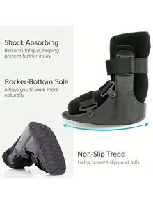 Bota corta para caminar de BraceAbility - Caminar ortopédico médico para fracturas de dedo del pie, tobillos esguinzados, estrés metatarsiano, soporte post-operatorio para fracturas de pie izquierdo o derecho, apto para hombres y mujeres (XS) - Medio - Ver 9