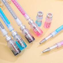 1/3 Pcs: English Version Of Creative Syringe Vaccine Label Signature Pen, Injection Water Syringe, Pen Of The Same Shape, Pressure-Reducing Syringe, Ballpoint Pen.Student School Supplies School Supplies,Back To School - Random Color - View 7