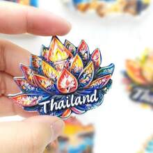 1pc Scenic Thailand Phuket Grand Palace, Chiang Mai Temple, Elephant, Food Resin Refrigerator Magnets, Travel Souvenir, Home Decor For Office, Bedroom, Cabinet, Meaningful Creative Gift
