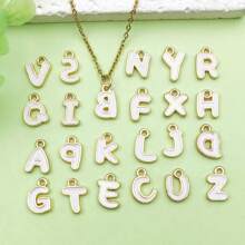 10/26pcs Colorful Letter Charms Bulk Alphabet Shape Charm Lowercase Alloy Enamel English Initial Charms For Jewelry Making Charms Supplies DIY Craft Necklace Bracelet Earring Crafting