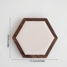 1 buah Tempat Penyimpanan dan Pajangan Perhiasan Berbentuk Jari/Heksagonal dari Kayu Walnut, Cocok untuk Cincin Pertunangan, Hadiah untuk Pacar, untuk Wanita, Organizer Penyimpanan, Perlengkapan Perjalanan dan Liburan, Dekorasi Musim Gugur, Halloween, Dekorasi Ruangan - MultiWarna - View 18