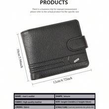 Men's Slim Bifold Wallets Leather Multiple Card Holder Purses With Driver License ID Windows Man Short Wallet With Coin Pouch For Men Wallet Men Wallet Leather Small Wallet Wallet Mini Wallet Purse Wallet