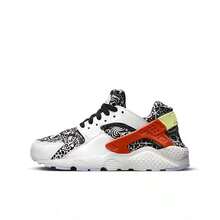 Nike Zapatillas deportivas casuales, de moda y cómodas HUARACHE RUN SE (GS) para adolescentes - Blanco y Negro - Ver 1