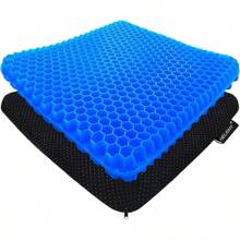 Cojín de asiento de gel de 4,2 cm de grosor doble para sentarse largos períodos, cojín de asiento de refrigeración de huevo para alivio del dolor de espalda, cadera, ciática y coxis para silla de oficina, asiento de coche, silla de ruedas