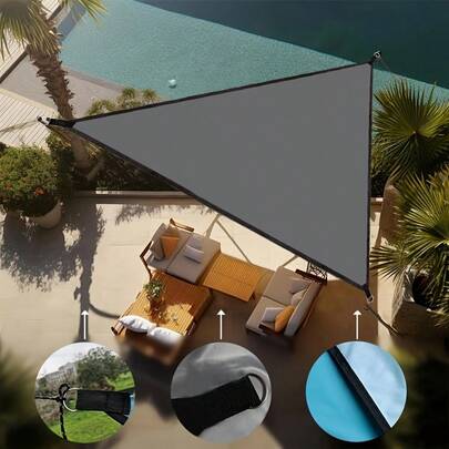 1ชิ้น 3 เมตร X 3 เมตร X 3 เมตร ขนาดใหญ่ ผ้าใบกันแดดสามเหลี่ยม