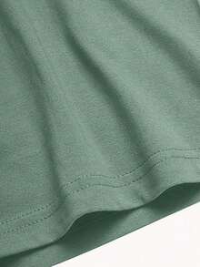 تي شيرت نسائي كاجوال بتصميم الماتشا بياقة طاقم وأكمام قصيرة، صيفي