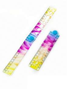 Regla transparente de plástico - Regla suave, regla para la escuela, regla con centímetros, milímetros y pulgadas, surtido de tamaños, reglas transparentes, reglas escolares, medidas precisas, ideal para manualidades, dibujo y útiles escolares, disponible en tamaños de 5.91", 7.87" y 11.81", útiles escolares, de vuelta a la escuela - Multicolor - Ver 6