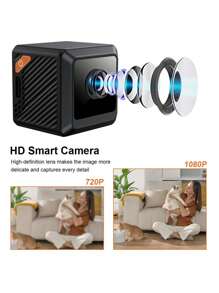 1080P WiFi Hidden Camera, Wireless Indoor Home Office Security Camera, Nanny Cam, Mini Pet Camera With Long-Lasting Battery, Video Monitoring With Motion Detection App Control