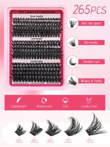 Ondine 265 Cluster 80D/100D/120D Hot Melt Fleece Newcomer Natural Female Eyelash Thick European And American False Eyelash