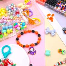1 Set New Beaded Bracelet, Casual & Cute Designs, Multiple Cartoon Pattern DIY Matching Styles, Various Holiday Sets, Girly Style, Jewelry Decor, Small Pendant, Arts & Crafts, Gift Toys For Friends, Handmade Beading, Easy To Match Your Own Style