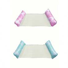 1 Pc Inflatable Double Turtle Leaf Air Mattress, Thickened PVC Swimming Pool Lounger Bed, Foldable For Beach, Pool, Party, Beach Essentials, Beach Accessories, Pool Float - Multicolor - View 17