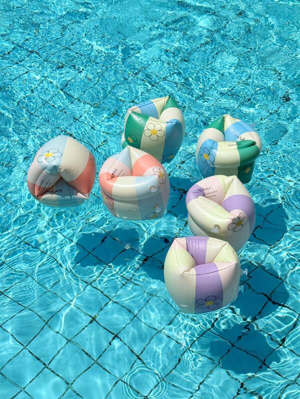 1 Pair Adult Universal Double Airbag Swimming Arm Floats, Beach Essentials, Beach Accessories, Pool Float