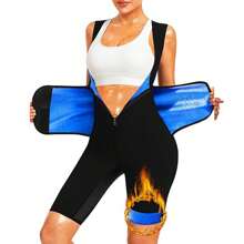 4-In-1 Women's Sauna Sweat Vest, Waist Trainer, Body Shaper, Neoprene Exercise Suit With Shorts Gym Accessories Belly Slimming Girdles, Lumbar Girdles Belly Slimming Corset