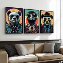 3PCS Wall Arts Posters Optional Frame Animals Wild Style - 3 PiecesPrintable Art Set, Digital Print, Instant Download, Wall Art, Print Art, Animal Art