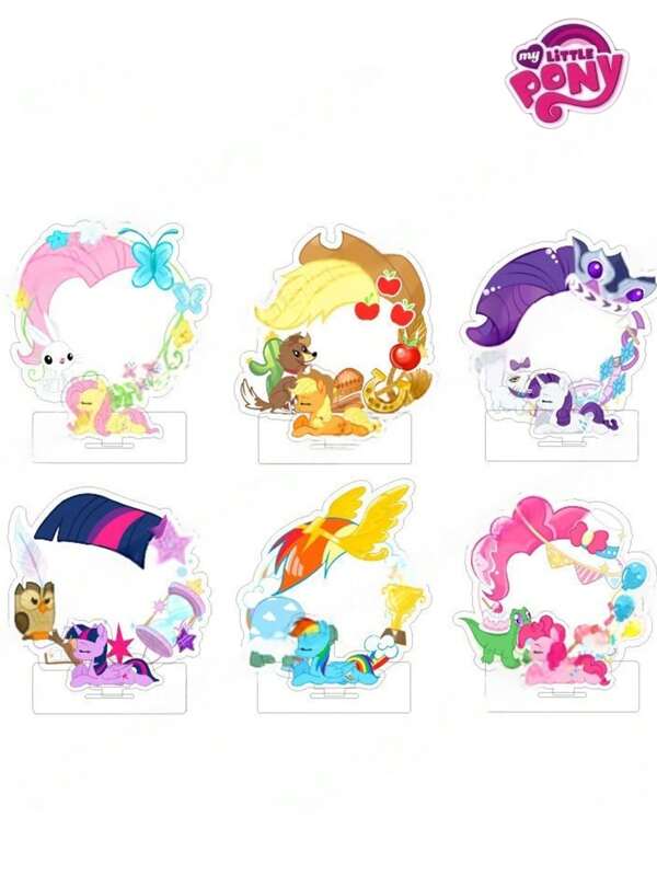 MY LITTLE PONY 1 pieza Figura de pie de acrílico con enchufe dual Dopamina de My Little Pony, decoración de escritorio de dibujos animados linda, adecuada como regalo de vacaciones, regalo de cumpleaños, decoración de vacaciones, se puede dar a amigos y familiares, recuerdos de graduación
