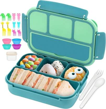 Lonchera Bento Unisex Para Escuela Con 4 Compartimentos Morado