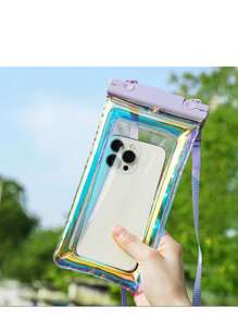 1pc Inflatable Waterproof Shockproof Phone Pouch, Underwater/Outdoor Swimming Waterproof Phone Case With Touchscreen