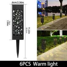 6pcs Solar Powered Outdoor Lighting, Solar Decorative Path Lights, Garden & Lawn Lamps, Outdoor Waterproof Solar LED Landscape & Garden Lighting