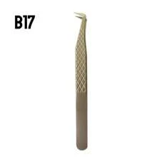 FADVAN 1 Pc Eyelash Tweezers Extension Pink Stainless Steel Superhard Tweezers With Fiber Tips High Precision Anti-Static Lash Tweezers Cell Clamp Peacock Clamp