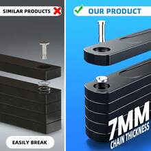 UMEDO Bike Folding Lock Anti-Theft Key Lock Foldable Bike Lock Bicycle Folding Lock For Mountain Bike Electric Bike Electric Scooter - Black - View 8