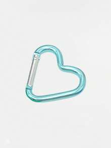 心形登山扣，铝制弹簧钩夹钥匙扣，钓鱼用自动锁定钥匙扣夹，心形铝制弹簧钩夹钥匙扣，徒步旅行、旅行、居家、跑步、冒险和露营登山扣 - 彩色 - 查看 32