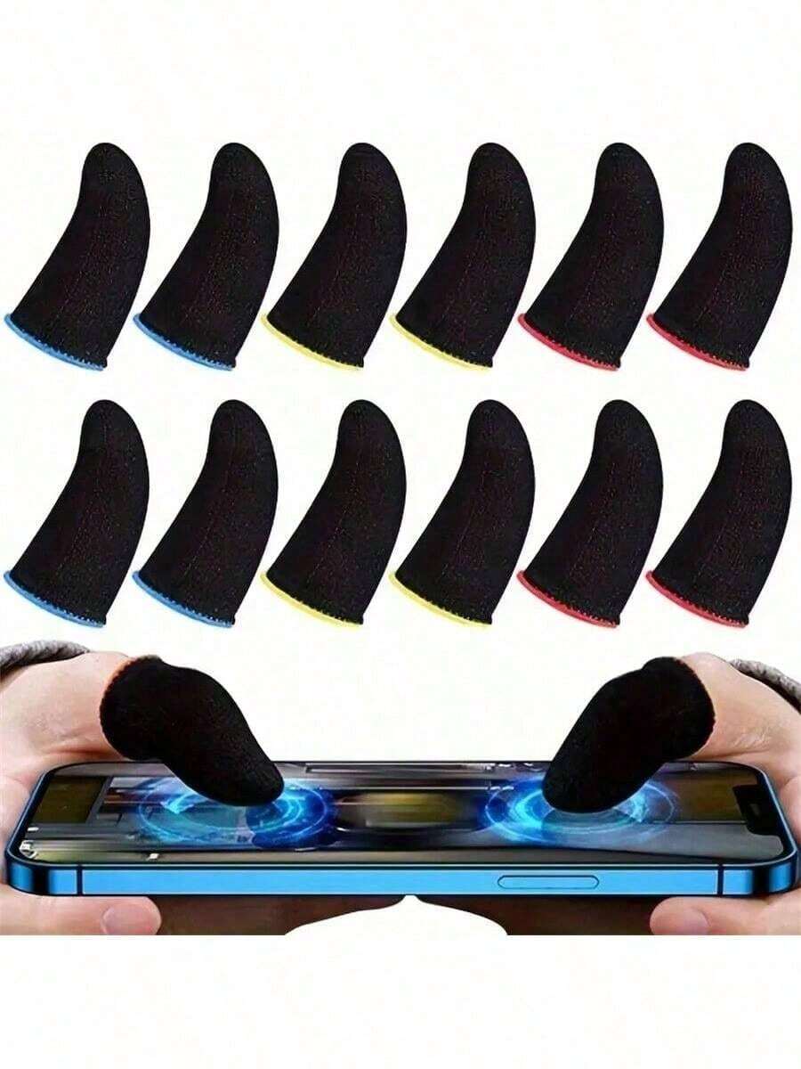 Set de 10 piezas/20 piezas de mangas transpirables y antitranspirantes para dedos de videojuegos, cómodas y precisas, mejoran la experiencia de juego, elásicas/resistentes al olor/buena conductividad