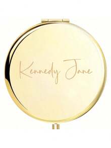 1pc Custom Name Compact Pocket Makeup Folding Mirror Graduation Gift Sister Friends Bridesmaid Party Gift Birthday Gift Gift, Waterproof, Compact Exquisite, Stylish, Fashionable, Modern, Contracted Custom, Personalized, Unique Ideal Gifts For Him Her,Vacay Vibes