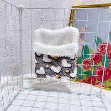 Single Selling, Soft And Comfortable, Breathable And Sturdy, Metal Hook Hanging Design, Exquisite Workmanship, Healing Color, Elegant Pet Sleeping Bag And Hanging Nest, Suitable For Use In Pet Cages, Suitable For Small Pets Such As Golden Bears, Hamsters, Chipmunks, Sugar Gliders, Flying Squirrels, And Small Bird Pets
