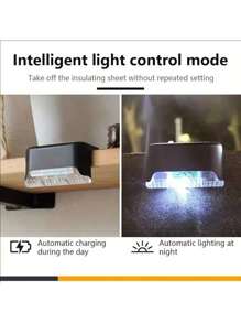 12 Stücke Solar-betriebene LED-Gartenleuchten, Treppenbeleuchtung für Außen-Dekoration - Terrasse, Stufen, Geländer, Wand, Garten, Treppe, Terrasse, Zaun, Einfahrt Beleuchtung, Multi-Farb-Steuerung, für Heim-Dekoration und Geländer-Dekoration