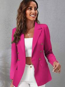 Women Blazers - Màu Hồng Tươi - Xem 2