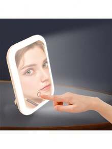 1 件 LED 桌面化妆镜，可折叠桌面化妆镜，带灯，适用于梳妆台 - 彩色 - 查看 7