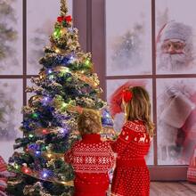 1 Piece 78.7 Inch Christmas Tree Ribbon Light String, 20 LED Battery Powered LED Lights For Christmas Tree Indoor And Outdoor Christmas Decoration, Party Wedding Christmas Tree Festival (Batteries Not Included)