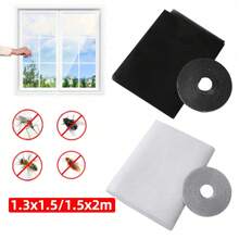 Insect Screen Window, Easy Install Self-Adhesive Mosquito Net Kit With Cuttable Mesh Curtains - Home Insect Repellent Screen Replacement Corners DIY Easy Install Self-Adhesive Mosquito Net Kit - Home Insect Screen Window Mesh With Replacement Corners, Other Material [Self-Adhesive Window Net White] 1 Roll, Window Screen Self-Adhesive, Adjustable Mesh Screens, Freely DIY Windows Net With Hook & Loop, Quick Installation, White, Keep Bugs Out