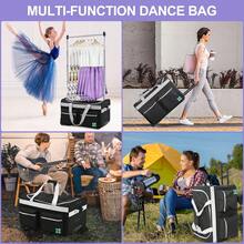Lilypelle Dance Bag With Garment Rack, Collapsible Rolling Dance Garment Bag With Wheels For Travel, Luggage For Women And Men - 黑灰色 - 查看 7
