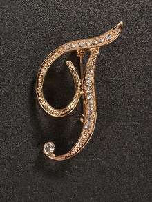 1 件 A-Z 字母胸针，欧式水钻别针，合金材质，镶嵌闪亮宝石，非常适合搭配西装、衬衫、夹克、连衣裙，展现优雅与时尚背包，适合学校办公室配饰珠宝圣诞节万圣节衣服别针有趣可爱的教师礼物 - 彩色 - 查看 22