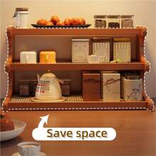 Étagère en bambou, étagère d'affichage, support d'étagère échelle de style table pour pot de fleurs, étagère de rangement à plusieurs niveaux, porte-tasse pour la cuisine, la chambre, le dortoir, le bureau