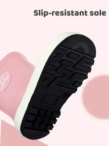 Kid's Comfy Explorer Rain Boots - Waterproof, Non-Slip, Warm,Durable, And Breathable Shoes For Boys' And Girls' Outdoor Adventures, Perfect For Rainy Days, Hiking, And Camping - Pink - View 2