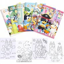 Bluey كتاب الأنشطة الإبداعية - بلوي وأصدقائه - متعة الرسم واللون بأسلوب الكرتون للأطفال، ورق فني عالي الجودة لفن حيوي، مثالي لتعزيز الترابط العائلي، وحفلات العطلات، والنمو في مرحلة الطفولة المبكرة