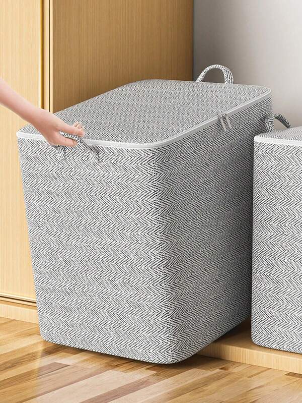 1 pezzo Borsa portatile per riporre oggetti con coperchio e manico, scatola salva spazio per organizzare vestiti, coperte, scarpe e giocattoli, borsa da armadio resistente per casa, camera da letto, dormitorio o guardaroba, per riporre vestiti, sotto il letto o riporre oggetti
