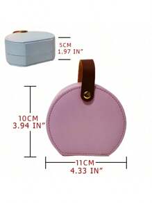 1pc Exquisite Jewelry Box, Creative Portable Ring, Ear Studs, Necklace And Earring Travel Jewelry Organizer, Simple Style.