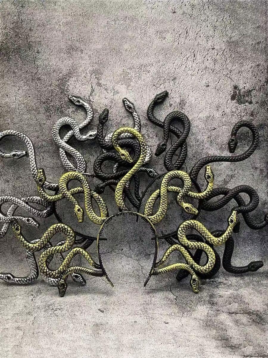 1 件/3 件恐怖蛇发头带美杜莎发饰适合万圣节服装